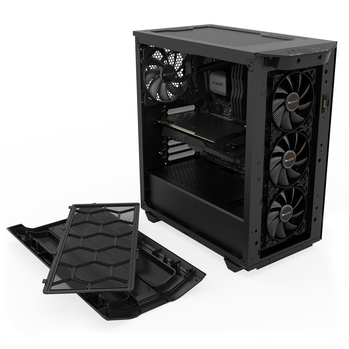 be quiet! Pure Base 500DX Noir – Boîtier Moyen Tour Verre Trempé avec LEDs ARGB – Image 5
