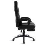 Spirit of Gamer Mustang Noir - Siège en similicuir pour gamer avec dossier réglable à 160°, repose-jambes et accoudoirs fixes – Image 4