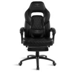 Spirit of Gamer Mustang Noir - Siège en similicuir pour gamer avec dossier réglable à 160°, repose-jambes et accoudoirs fixes – Image 5