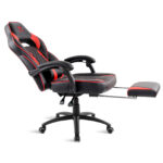Spirit of Gamer Mustang Rouge - Siège en similicuir pour gamer avec dossier réglable à 160°, repose-jambes et accoudoirs fixes – Image 3