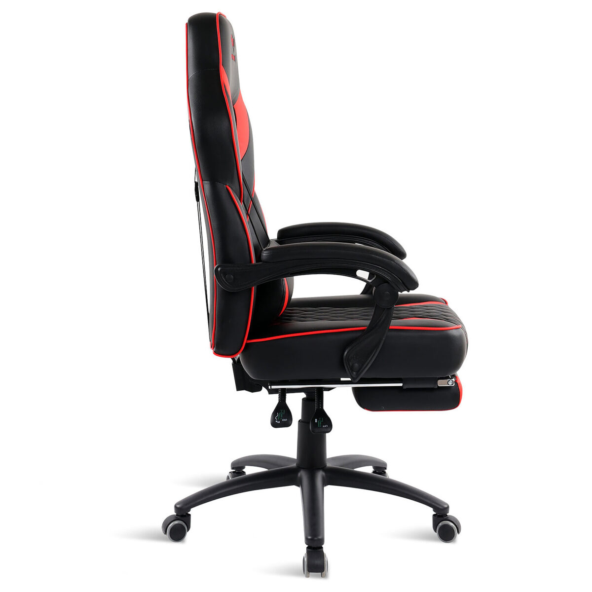 Spirit of Gamer Mustang Rouge - Siège en similicuir pour gamer avec dossier réglable à 160°, repose-jambes et accoudoirs fixes – Image 4