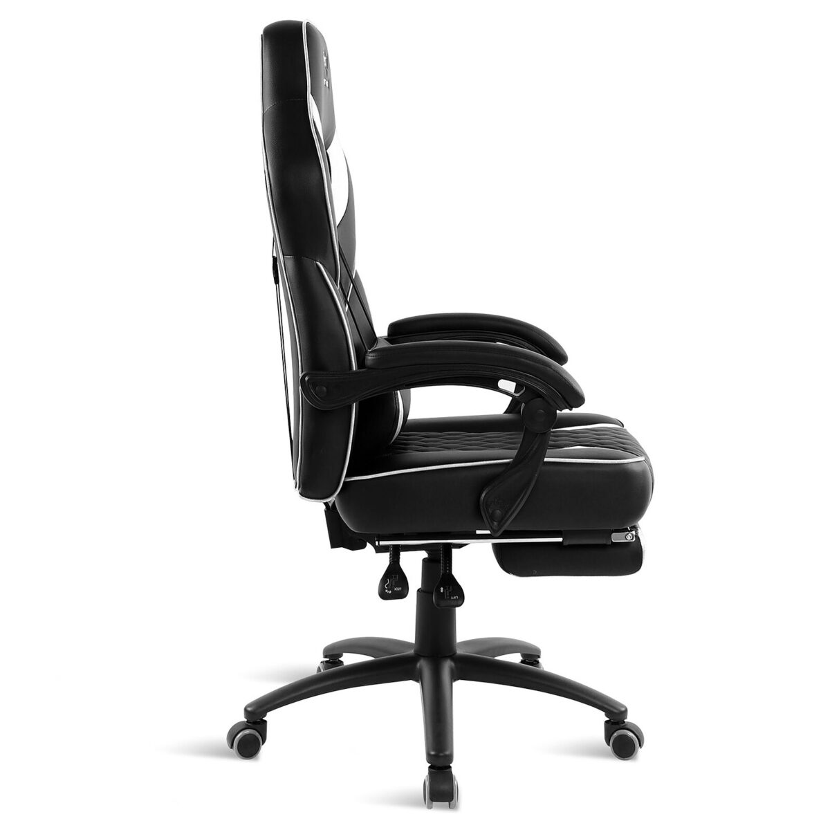 Spirit of Gamer Mustang Blanc - Siège en similicuir pour gamer avec dossier réglable à 160°, repose-jambes et accoudoirs fixes – Image 4