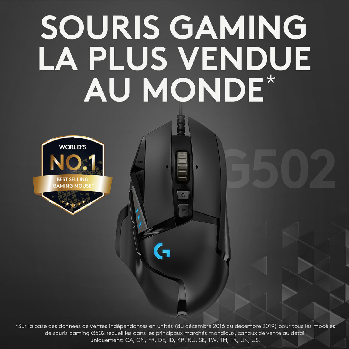 Logitech G502 Hero - Souris filaire gamer, capteur optique 25 600 dpi, 11 boutons programmables, RGB Lightsync – Image 5