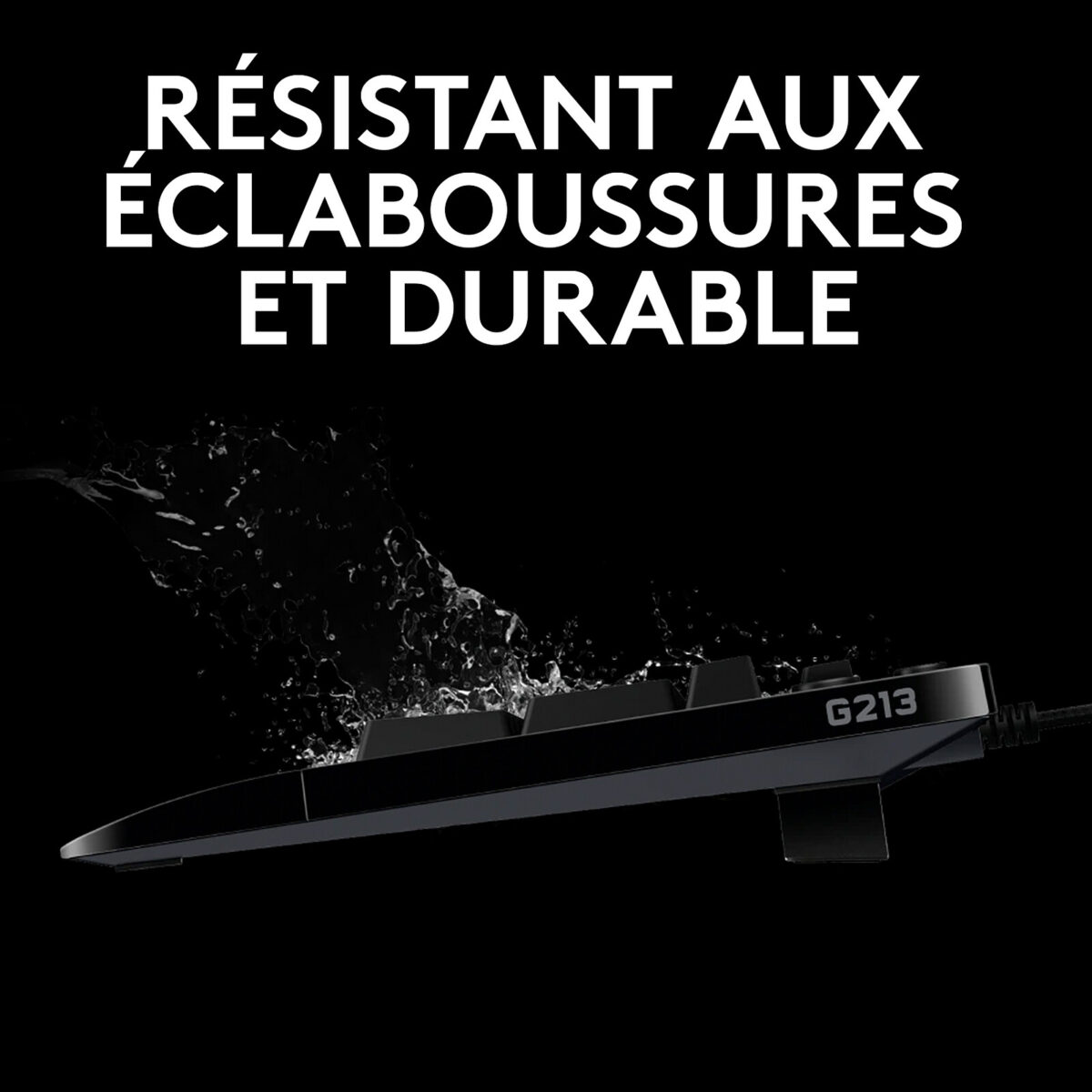 Logitech G213 Prodigy - Clavier Gaming AZERTY Français, rétroéclairage RGB, résistant aux éclaboussures – Image 4