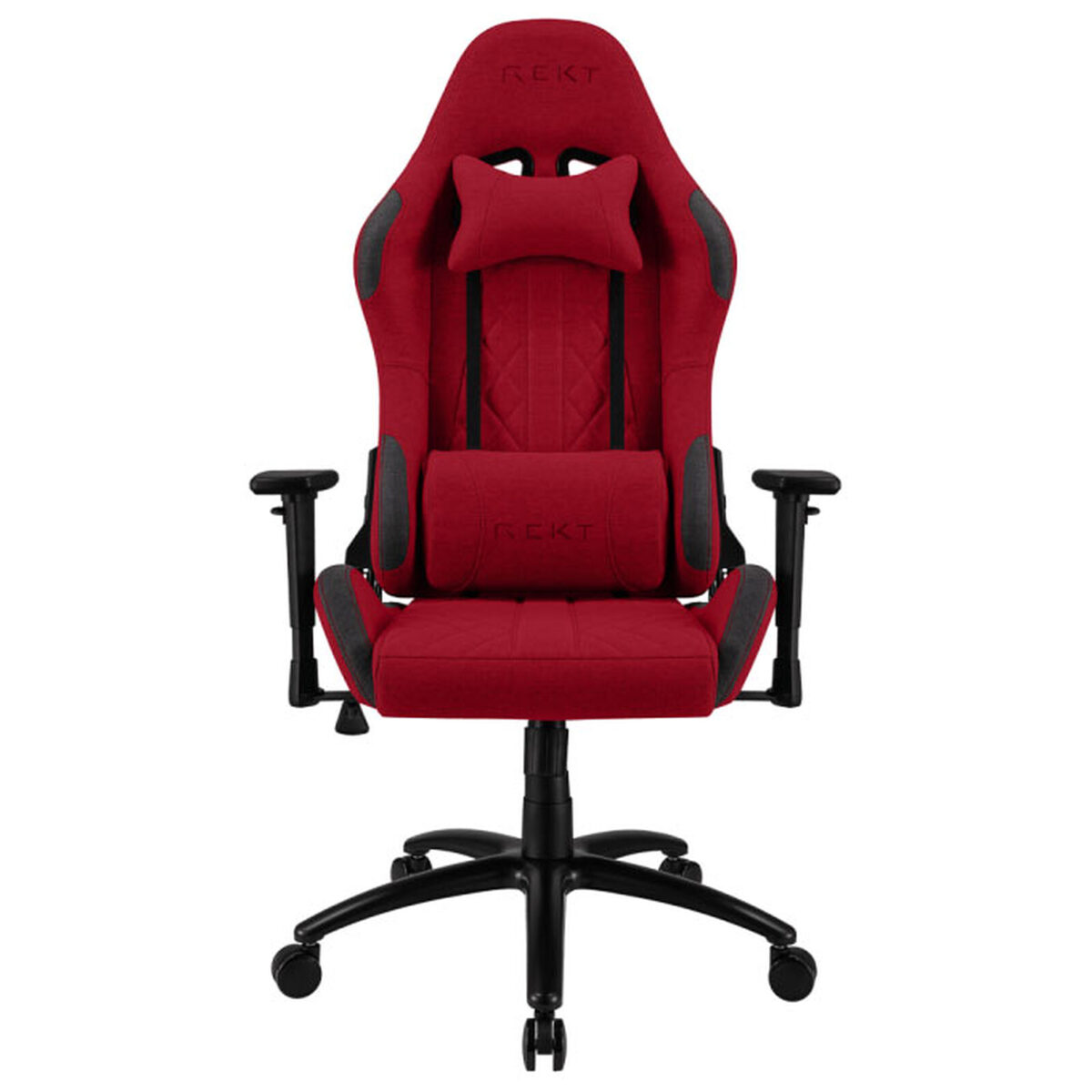 REKT ULTIM8-RS Rouge – Fauteuil Gaming en tissu avec dossier inclinable à 160° et accoudoirs 3D – Image 5