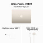 Apple MacBook Air M3 13 pouces (2024) Lumière stellaire 8Go/256 Go (MRXT3FN/A) – Image 3