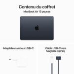 Apple MacBook Air M3 13 pouces (2024) Minuit 16 Go/256 Go (MC8K4FN/A) – Image 3
