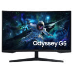 Samsung Odyssey G5 S27CG552EU – Écran PC 27" LED incurvé – 2.5K (2560 x 1440) – 1 ms – Dalle VA – 165 Hz – HDR10 – FreeSync – HDMI/DisplayPort – Noir