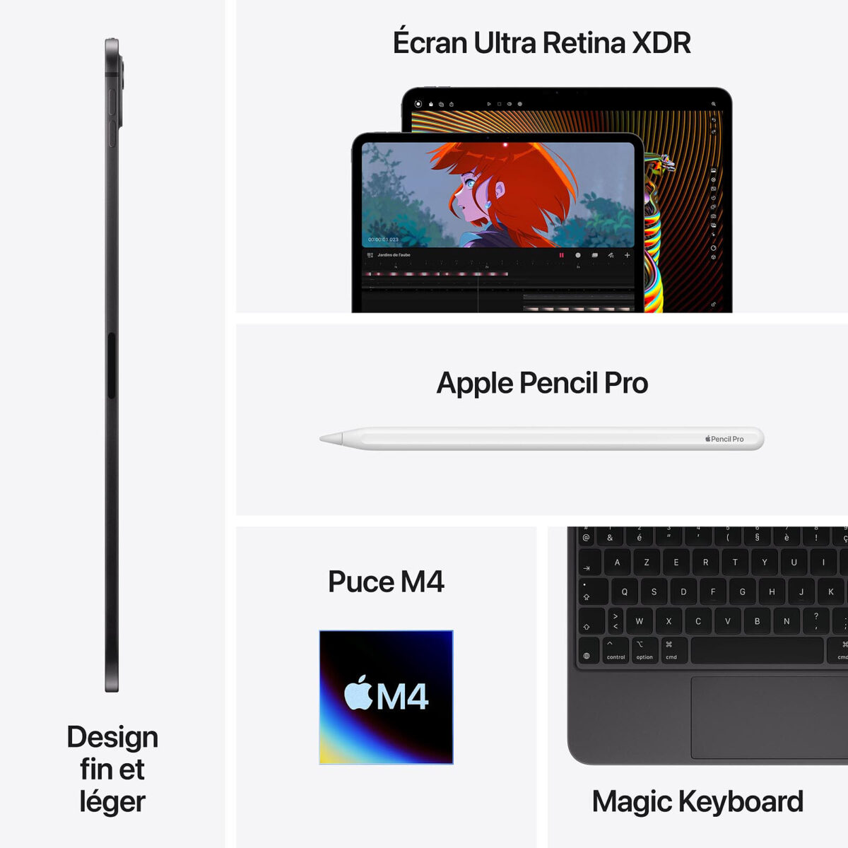 Apple iPad Pro M4 11" (2024) Wi‑Fi 256 Go – Argent – Image 3