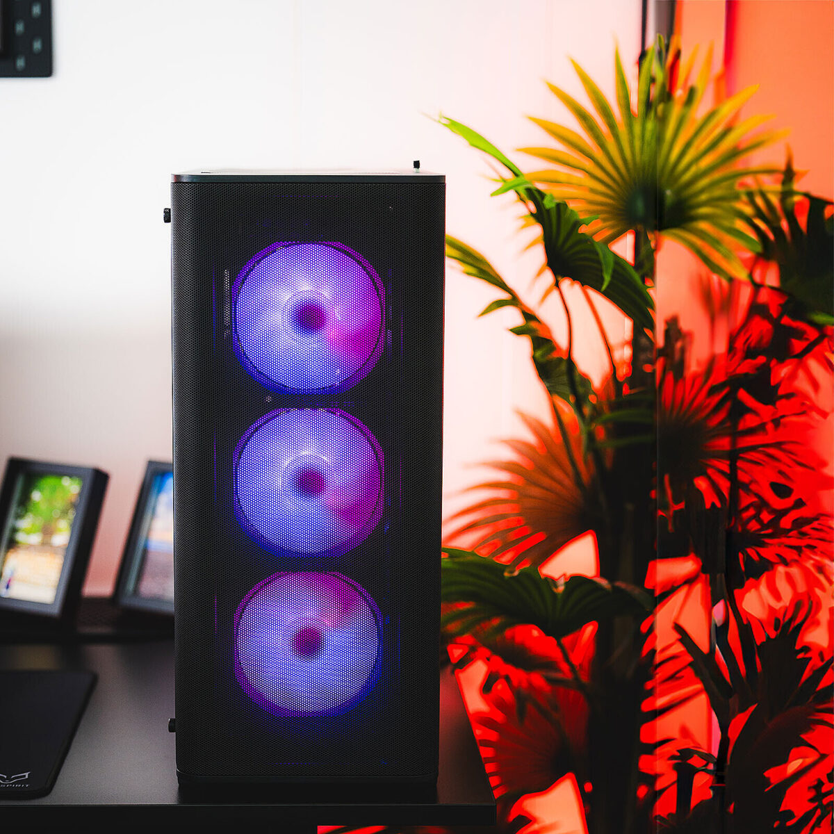 PC Gamer monté avec Intel i5-14400F, RTX 5060 8 Go, 32 Go RAM, SSD 1 To, LAN 2.5 GbE et Windows 11 version d’essai. – Image 3