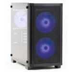 Fox Spirit MG1 - Boîtier Mini Tour Noir avec Panneau Verre Trempé et Ventilateurs ARGB