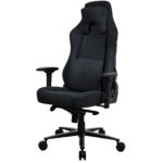 Arozzi Vernazza Supersoft (Noir) - Siège pour gamer en tissu microfibre avec dossier inclinable à 165° et accoudoirs 4D