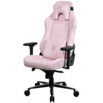 Arozzi Vernazza Supersoft (Rose) - Siège pour gamer en tissu microfibre avec dossier inclinable à 165° et accoudoirs 4D
