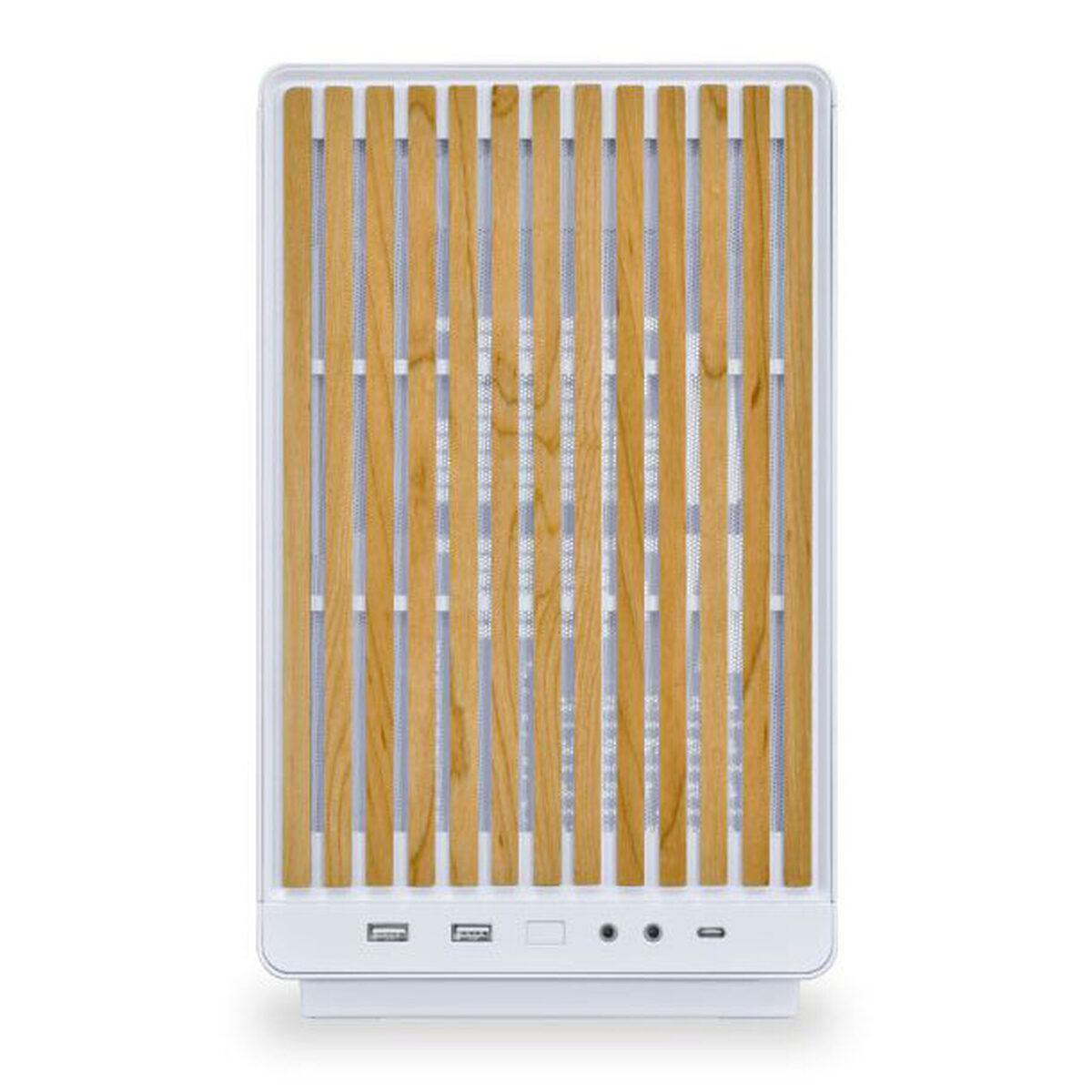 Lian Li A3-mATX Blanc/Bois Clair - Boîtier Mini Tour avec panneaux mesh et façade bois clair, collaboration DAN Cases – Image 3