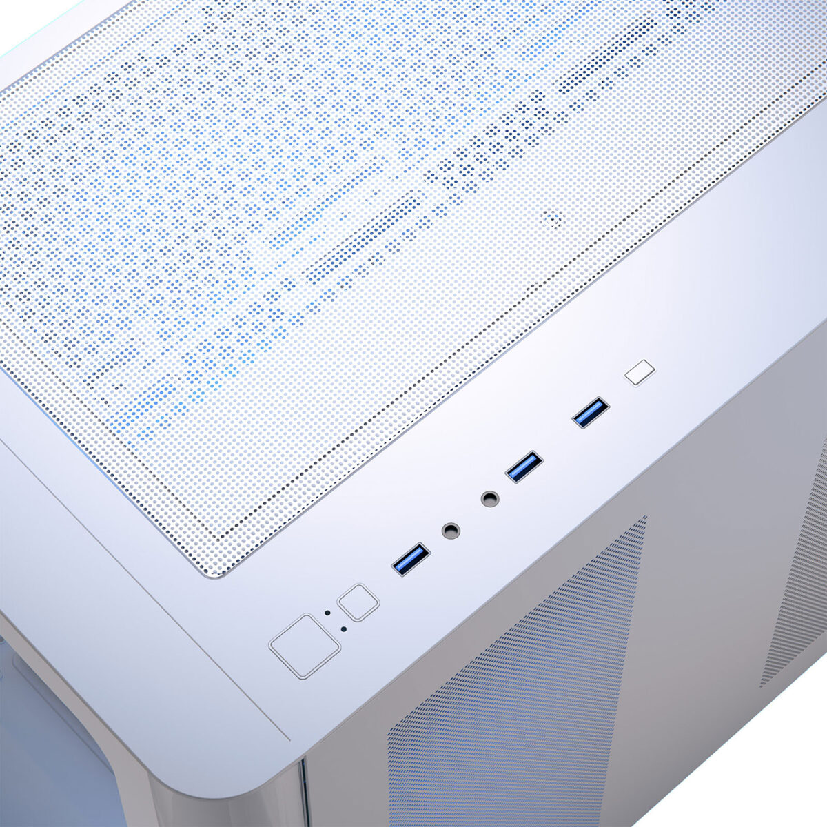 Boîtier PC Moyen Tour Aerocool P500C Blanc – Verre Trempé & Ventilateurs ARGB – Image 2