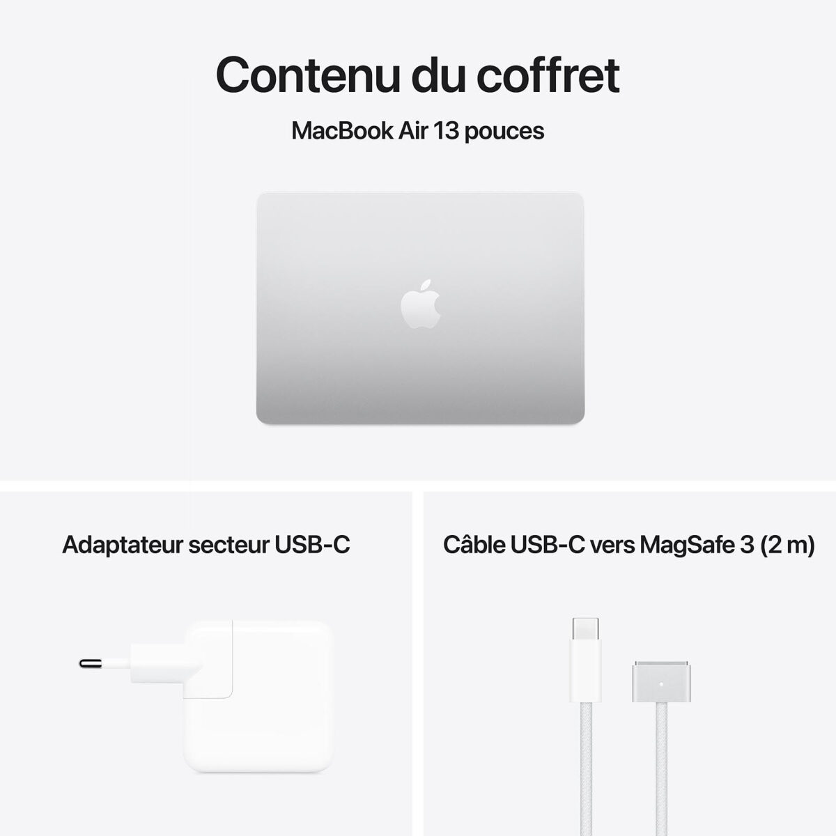 Apple MacBook Air M4 13" (2025) Argent – 16 Go RAM / 256 Go SSD (MW0W3FN/A) – Image 2