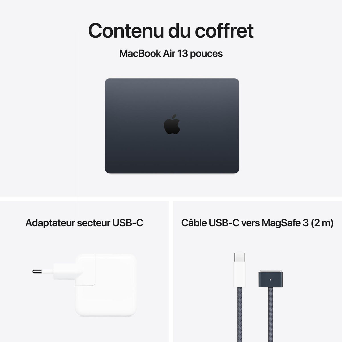 Apple MacBook Air M4 13" (2025) Minuit – 24 Go RAM, 512 Go SSD (MC6C4FN/A) – Image 2