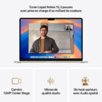 Apple MacBook Air M4 15" (2025) Lumière stellaire – 24 Go RAM, 512 Go SSD (MC6K4FN/A) – Image 4