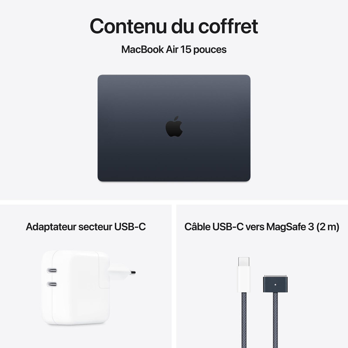 Apple MacBook Air M4 15" (2025) Minuit – 32 Go RAM, 1 To SSD (MC6L4FN/A-32GB-1TB) – Image 2