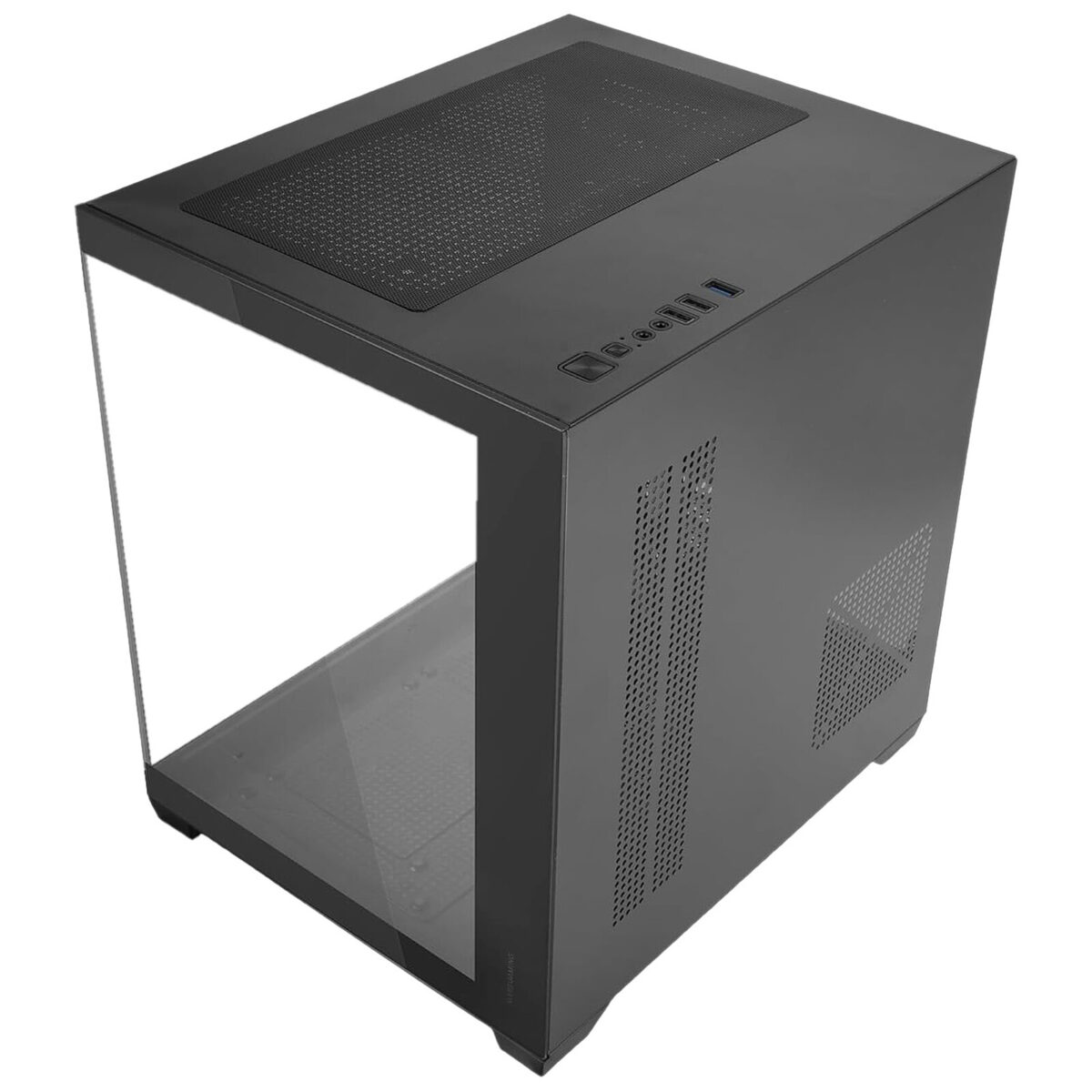 Mars Gaming MC-View2 - Boîtier Mini Tour Noir avec Façade et Panneau en Verre Trempé – Image 1