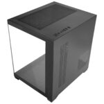 Mars Gaming MC-View2 - Boîtier Mini Tour Noir avec Façade et Panneau en Verre Trempé