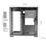 Mars Gaming MC-View2 - Boîtier Mini Tour Noir avec Façade et Panneau en Verre Trempé – Image 2