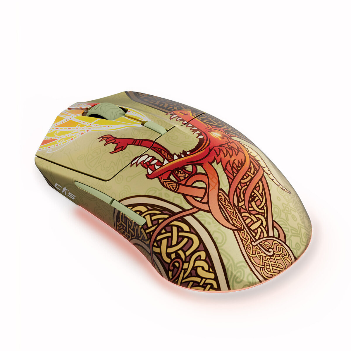 SteelSeries Wireless Gaming Mouse CS2 Dragon Lore – Souris sans fil gamer – RF 2.4 GHz / Bluetooth 5.0 – Capteur TrueMove Air 18000 dpi – 6 boutons programmables – Droitier – Image 3