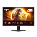 AOC Q27G4ZR – Écran PC 27" LED – 2.5K (2560 x 1440) – Dalle IPS – 1 ms – 240 Hz – DisplayHDR 400 – Adaptive Sync – Pivot – HDMI/DisplayPort – Noir