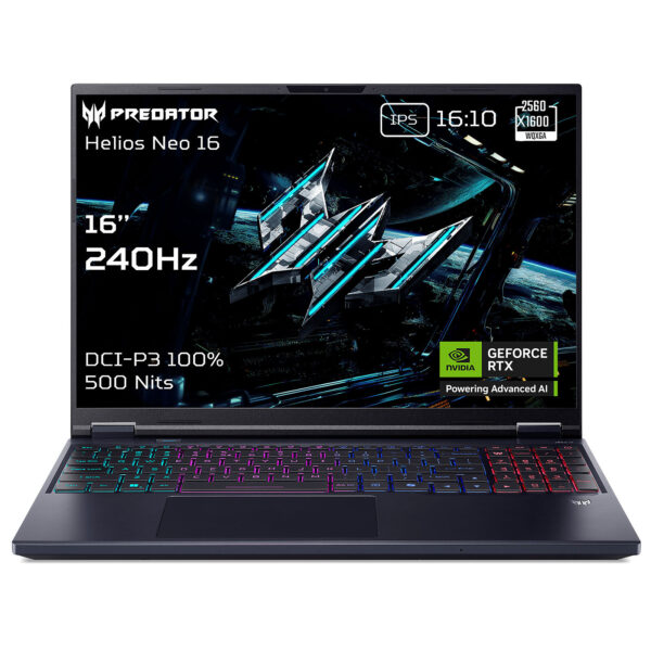 Acer Predator Helios Neo 16 PHN16-73-93T4 – Intel Core Ultra 9 275HX – 32 Go – SSD 1 To – Écran 16" QHD+ 240 Hz – GeForce RTX 5070 8 Go – Wi-Fi 6E – Windows 11 Famille