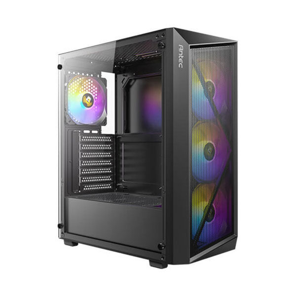 Boîtier PC Moyen Tour Antec AX67 ARGB – Verre Trempé – 4 Ventilateurs 120 mm ARGB