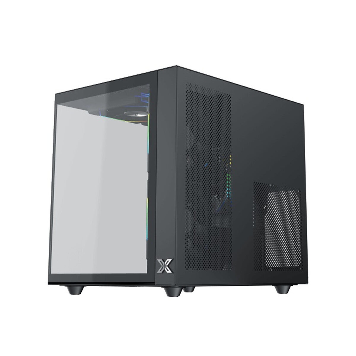 Xigmatek Aqua M Lite Noir – Boîtier Mini Tour avec façade et paroi en verre trempé – Image 5
