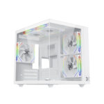 Xigmatek Aqua M Lite Blanc – Boîtier Mini Tour avec façade et paroi en verre trempé