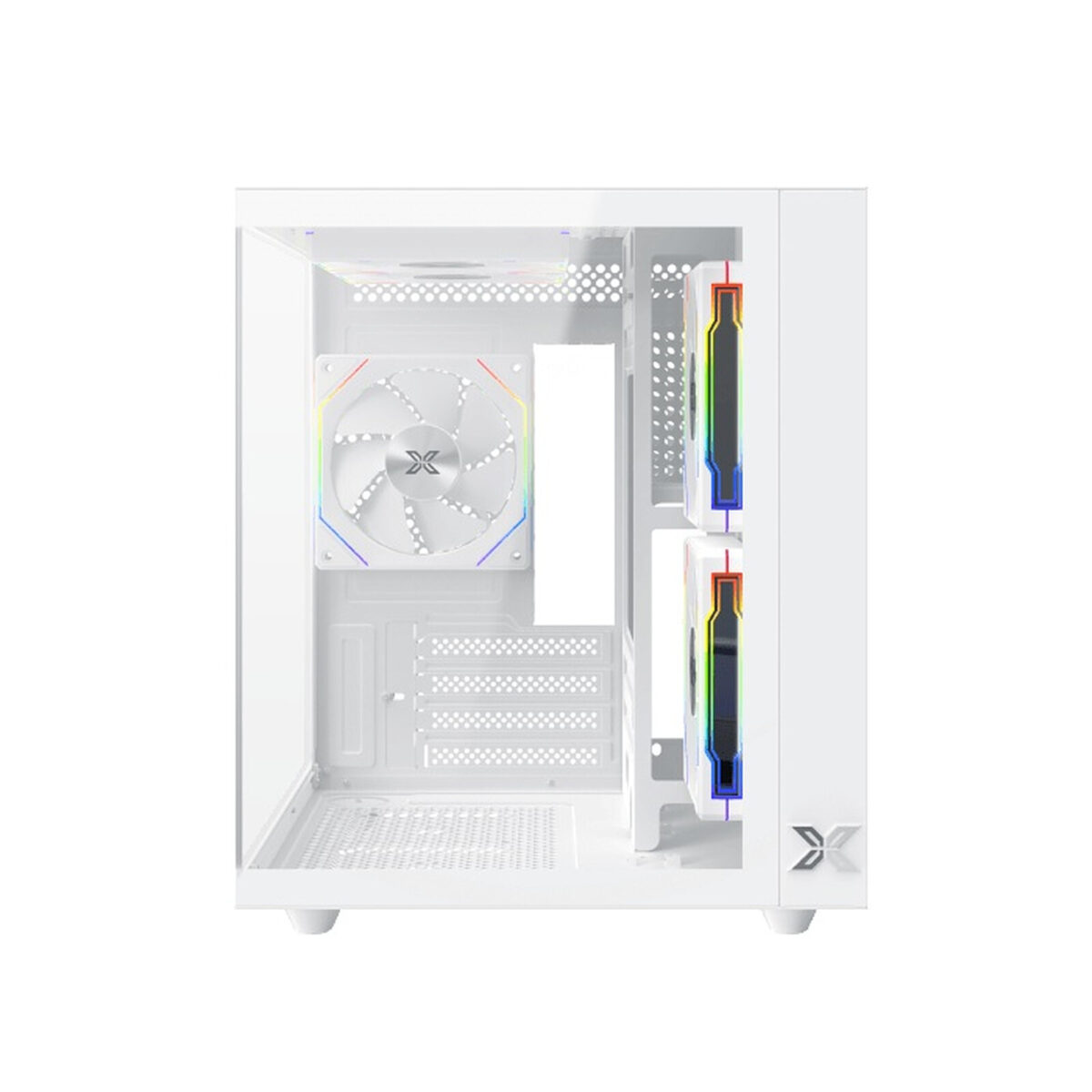 Xigmatek Aqua M Lite Blanc – Boîtier Mini Tour avec façade et paroi en verre trempé – Image 3