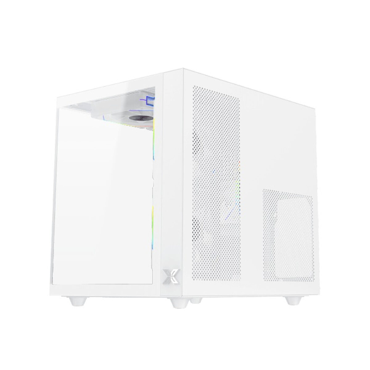 Xigmatek Aqua M Lite Blanc – Boîtier Mini Tour avec façade et paroi en verre trempé – Image 5