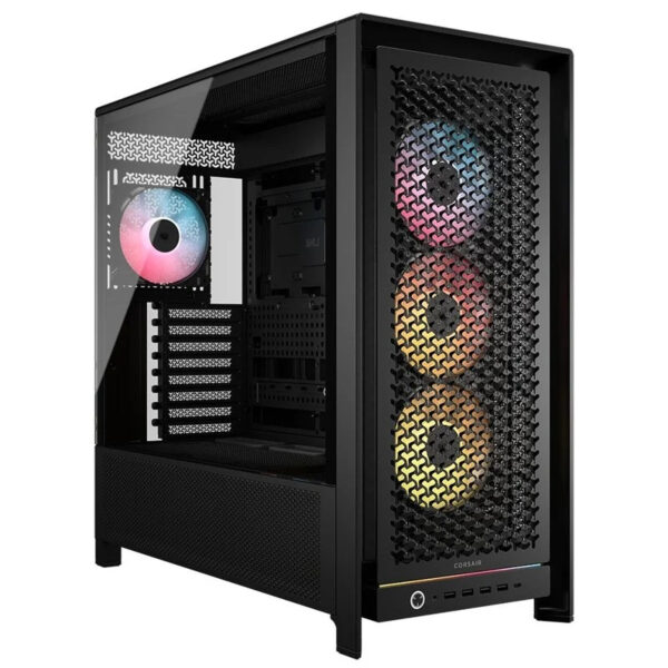 Corsair Frame 5000D RS ARGB Noir – Boîtier Moyen Tour avec verre trempé et 4 ventilateurs ARGB 140 mm