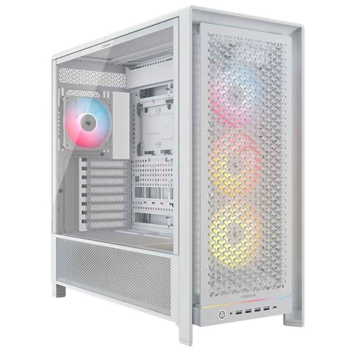 Corsair Frame 5000D RS ARGB Blanc – Boîtier Moyen Tour avec verre trempé et 4 ventilateurs ARGB 140 mm – Image 1